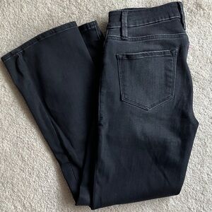 Black Frame Denim Le Crop Mini Boot Jeans